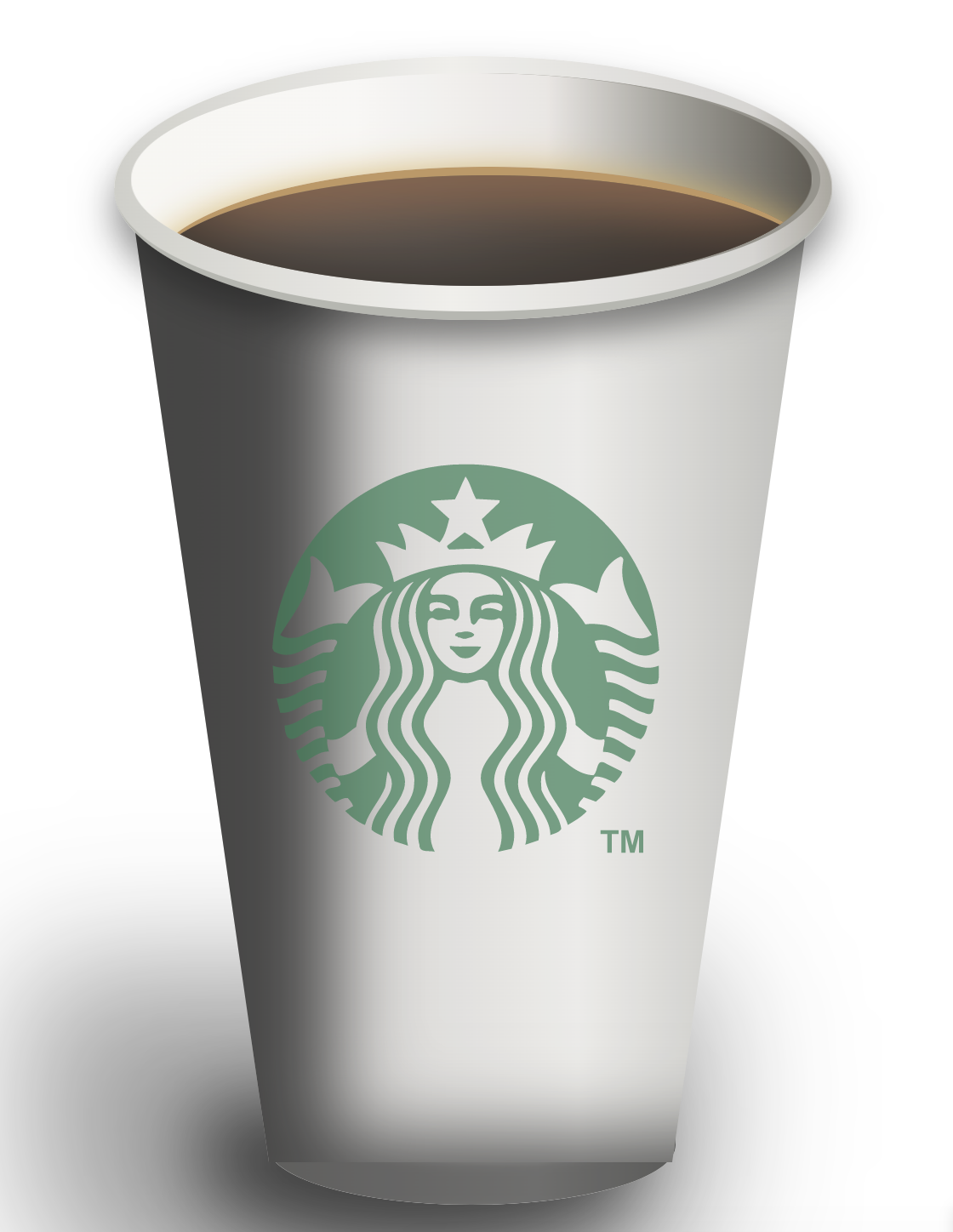 illustration of a starbucks cup done in pure css